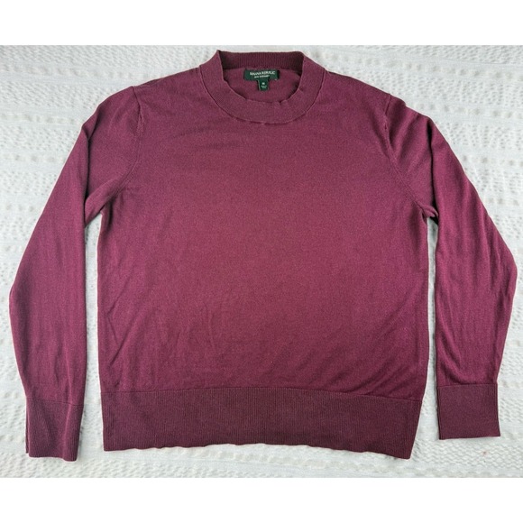 Banana Republic Sweaters - Banana Republic Silk Cashmere Sweater Burgundy Crewneck Medium Classic